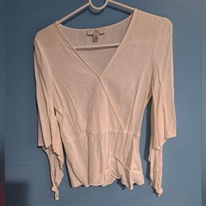 Halston flare sleeve blouse